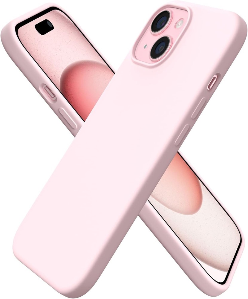 Slim Liquid Silicone iPhone 15 Case 6.1 Inch, Soft Gel Rubber, Anti-Scratch Chal