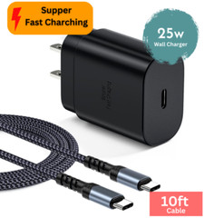 Samsung Galaxy S23 Ultra/S22/S21/Z/Fold4/Flip4 25W USB Type-C Cable Fast Charger