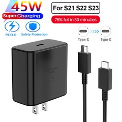 45w Super Fast Wall Charger+6FT Cable For Samsung Galaxy S23 S22 S21 Note20 A53