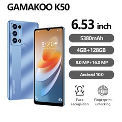 Unlocked Smartphone Dual Sim 128GB+4GB 6.53&Prime; 4G Android Cell Phone 5380mAh