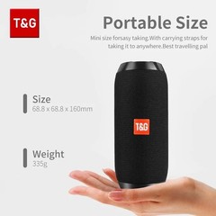 T&G TG117 Portable Bluetooth Speaker Waterproof Outdoor TWS TF FM Radio