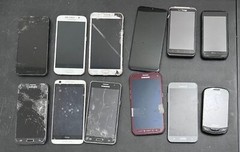 As-is Lot of Damaged Smartphones sm-j700t, g550t1, j260t1, g870a, a505g, htc