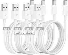3FT USB A to USB C Fast Charger Cable for iPhone 17 Pro Max/16 Pro