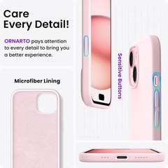 Slim Liquid Silicone iPhone 15 Case 6.1 Inch, Soft Gel Rubber, Anti-Scratch Chal