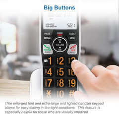 BL102-4 DECT 6.0 4-Handset Cordless Phone for Home with Answering Machine, Call
