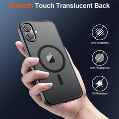 Magnetic for iPhone 17 Case (Military Grade Drop Protection) Matte Black Cover