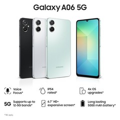Samsung Galaxy A06 5G (Light Grey, 4GB RAM, 128GB Storage) | 50MP Dual Camera