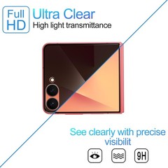 3 Pack Front Privacy Screen Protector & Camera Lens Protector for Galaxy Z Flip