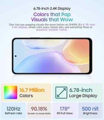 SHARK 8 Machine Android 13 8GB 128GB/256GB G99 6.78 » 120Hz 2.4K Display 64MP Ca