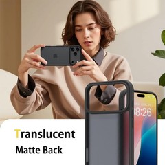 iPhone 17 Pro Max Matte Black Case, Slim Shockproof Hard Shell, Anti-Fingerprint