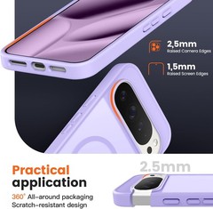 Google Pixel 10 pro XL Phone Case, Military Grade Drop Protection, Light Purple