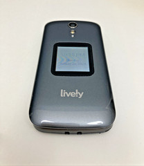 LIVELY Grey Flip 2 Cell Phone for Seniors w/ Charging Doc – Tested Working