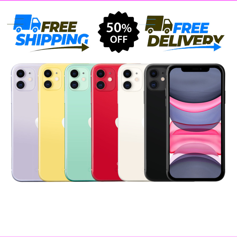 Apple iPhone 11 Unlocked – 64GB/128GB, Green/Red, AT&T/Verizon/T-Mobile