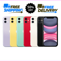 Apple iPhone 11 Unlocked – 64GB/128GB, Green/Red, AT&T/Verizon/T-Mobile