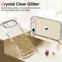 Clear Glitter Sparkly Bling Case for iPhone Air, Cute Soft TPU Shockproof Cover