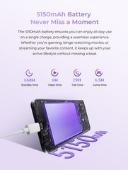 OUKITEL C65PRO Smartphone 8GB+256GB 5150mAh Dual SIM 6.7&Prime; Android 15 GPS