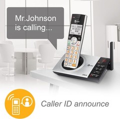 CL82207 DECT 6.0 2 Handset Cordless Phone for Home with Answering Machine Silver