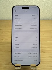 iPhone 15 Pro Max Blue 256GB Unlocked 9/10 Condition 337 Cycles 83% Battery