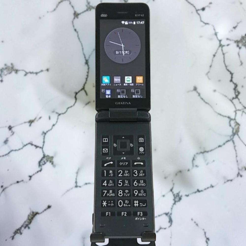 KYOCERA KYF42 BLACK GRATINA 4G WIFI KEITAI ANDROID FLIP PHONE UNLOCKED From JP
