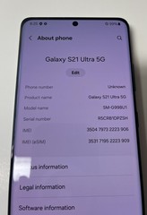 USED Samsung Galaxy S21 Ultra 5G SM-G998U 128GB Unlocked Very Good Condition