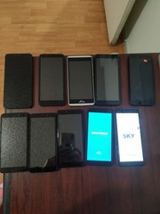 Lot of 10 Mixed Brand WIKO U316AT/SKY Elite p55Max and other Smartphone For part