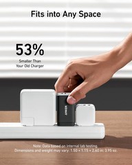 65W 3-Port Fast Compact Foldable USB C Charger Block for MacBook Pro/Air, iPad P