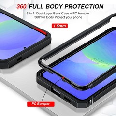 for Samsung A57 Case Screen Protector Military Grade with Stand,Magnetic Support
