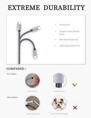 5-Pack 6Ft USB Type-C Fast Charging Cable 3A for Samsung S10e, Note 9, A Series
