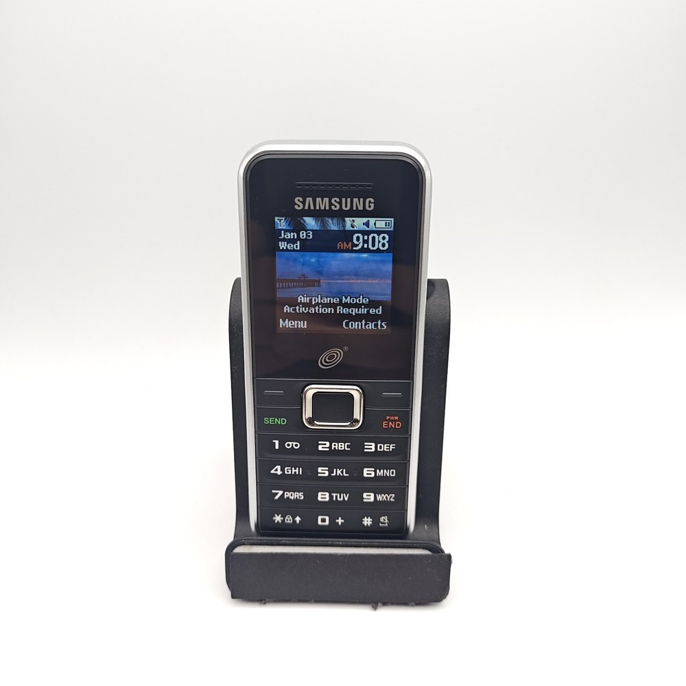 Samsung SGH-S125G Bar Cell Phone (TracFone) – Black/Silver – ASIS #3458