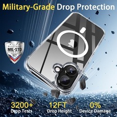 iPhone 17 Case 6.3&Prime; Shockproof Protective Phone Cover Compatible with Mag Safe
