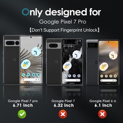 2PCS Privacy Screen Protector & Tempered Glass for Google Pixel 7 Pro Anti-Spy