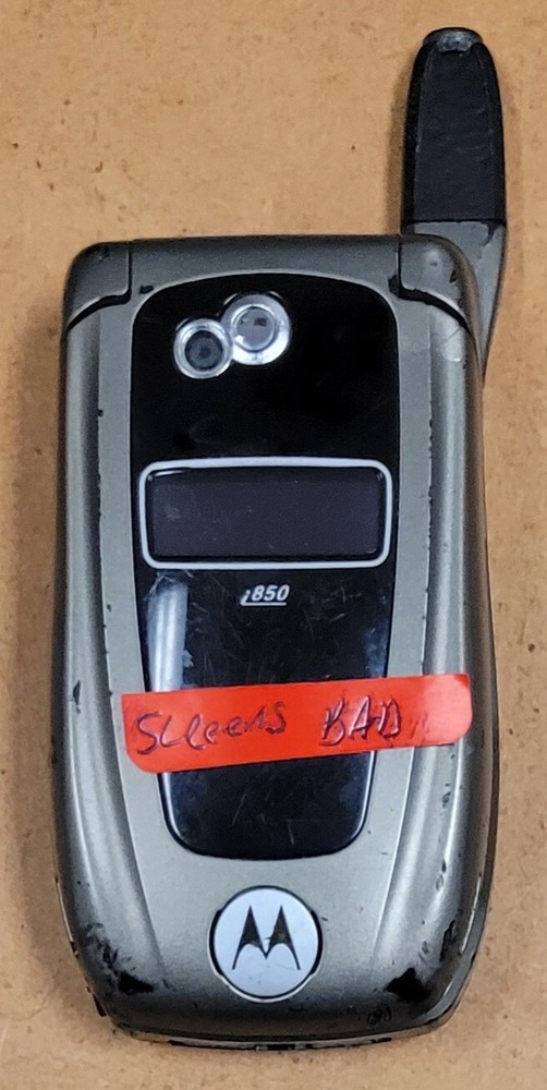 Motorola i850 – Gray and Black ( Nextel ) Rare PTT iDEN Cellular Flip Phone