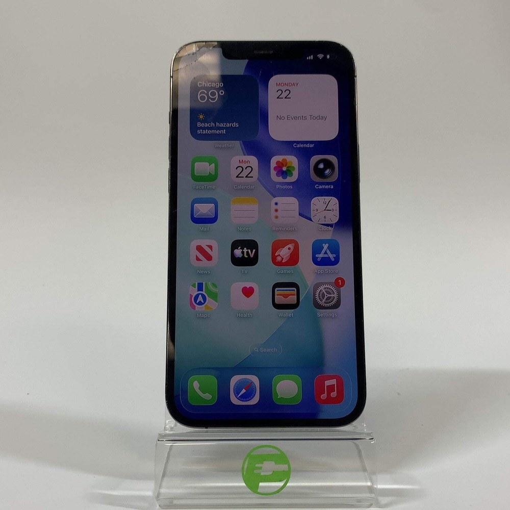 Broken Unlocked Apple iPhone 12 Pro Max 128GB 26.3.1 MGCF3LL/A READ