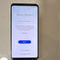 LG V30 64GB Verizon Gray Slate Smartphone Setup Wizard Screen Shown