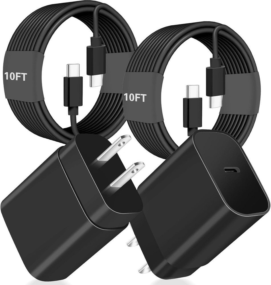 2 Pack 25W Type-C Fast Charger Adapter for Samsung Galaxy S26 Ultra/S23