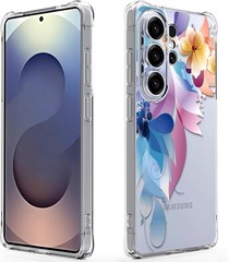 Samsung Galaxy S26 Ultra Case: Women Girls Flower Floral Flexible TPU Rubber Cov