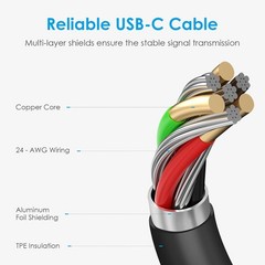 25W USB-C Fast Charger Block with C-to-C Cable for Galaxy S24/S23/S22, Pixel 8/7