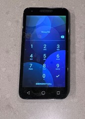 Defective Alcatel 5044C – 5&Prime; Android (Cricket) Black Smartphone