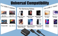 Universal 45W Fast Charger Wall Adapter Type-C Cable for Samsung Galaxy S23 S22