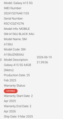 Lot of 2 Samsung Galaxy A15 5G (For Parts Only)