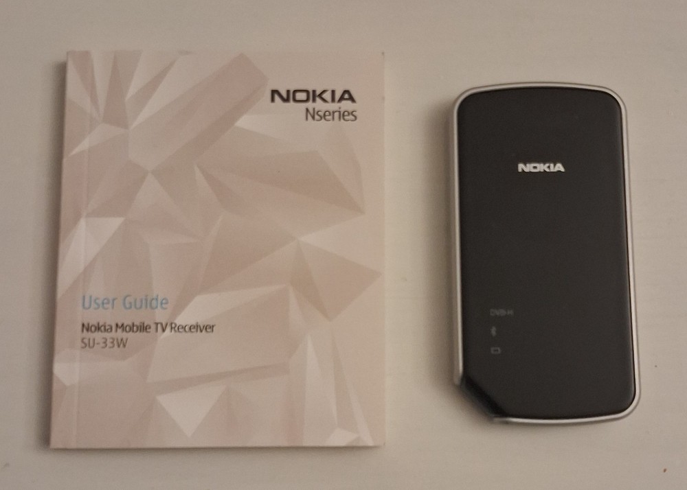 NOKIA Type MOBILE TV RECEIVER. SU-33W DVB-H + ORIGINAL INSTRUCTION BOOKLET