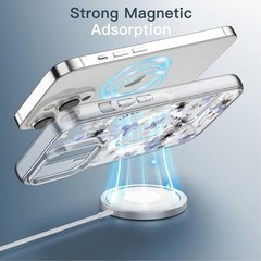 iPhone 14 Magsafe Case, Flower Slim Shockproof Protective Cute Hard PC+TPU Cover