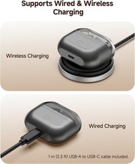 Wireless Charging Case for Samsung Galaxy Buds 3 Pro, Support Wireless and Wired