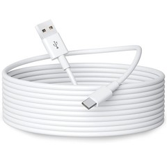 10FT White USB-C Charging Cable for Smartphones, Tablets, Cameras and More