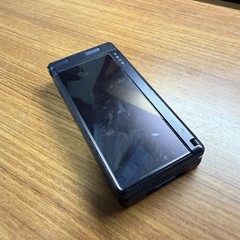 Panasonic P906i Black docomo Flip Cell Phone Mobile Retro Mobile Suit Gundam