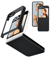 for Samsung Galaxy ZFlip 6 Case, Shockproof Anti-Scratch Hard PC Cover Black