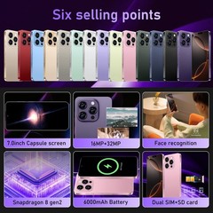 2025 5G Unlocked Smartphone G16 Pro Max Android 15 8+256GB Dual SIM Mobile Phone