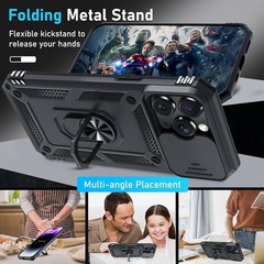 Case for iPhone 14 Pro Max Phone Cover with Slide Camera Lens Cover and Screen P