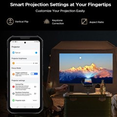 DOOGEE V MAX PLAY 5G Projector Rugged Phone Android 15 Mobile 200MP AI Camera