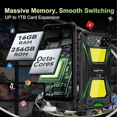 OUKITEL G5 Rugged Smarphone 16GB/256GB 6300mAh Camping Light Dual SIM 4G IP68